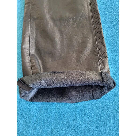 VTG Womens Harley Davidson 100% Genuine Leather Riding Pants Size 40/12 Embossed - Picture 3 of 16